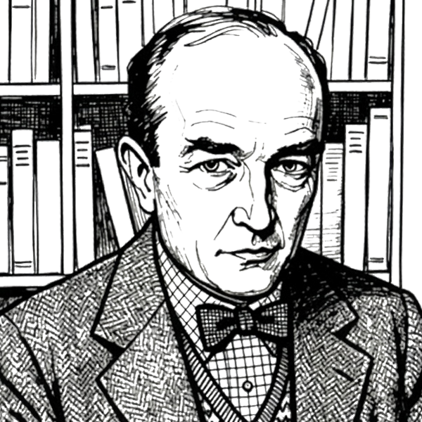 Line illustration of Robert Musil