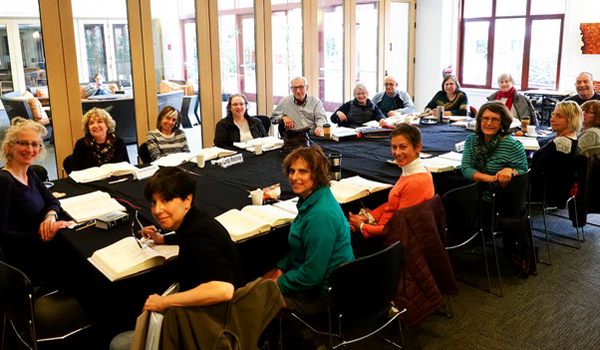 A New Lehrhaus class in session with students and a teacher