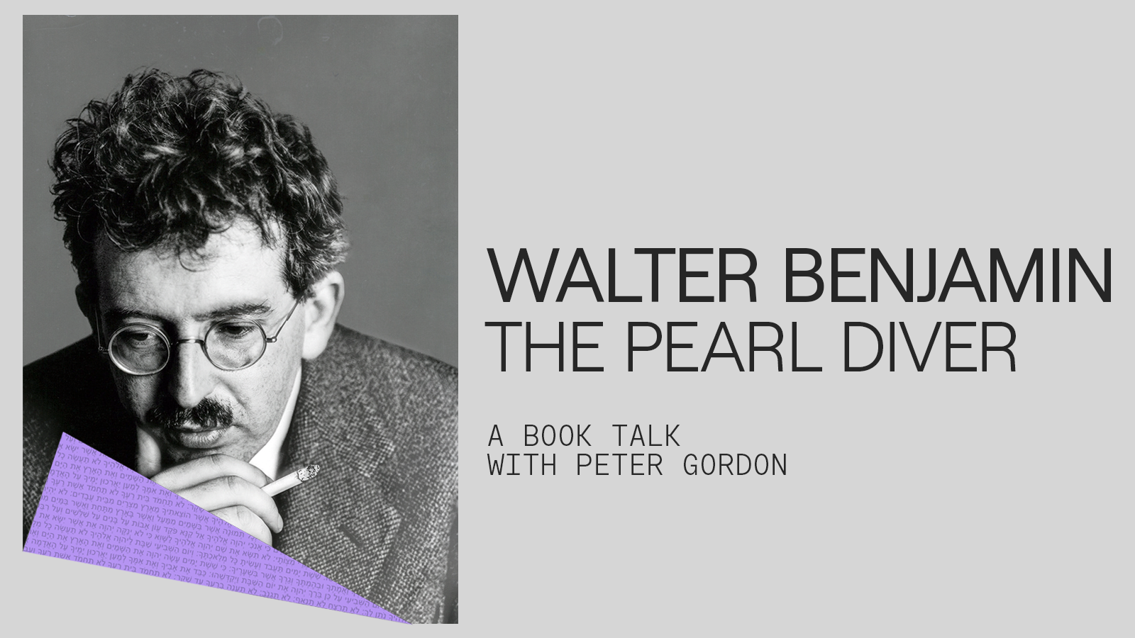 Jewish Lives · Walter Benjamin: Fragments of Redemption in a Modern World