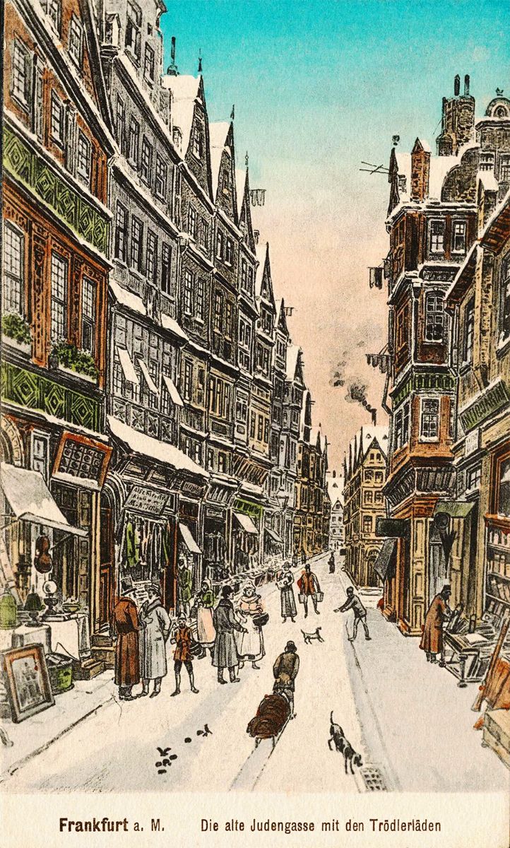 Frankfurt am Main - Die alte Judengasse mit den Trödlerläden, early 20th century